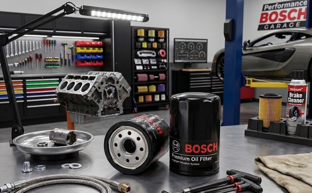 BOSCH 3334 Premium Engine Oil Filter With FILTECH Filtration Technology