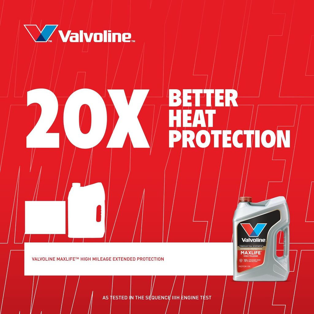 Valvoline MaxLife High Mileage 5W-30 Synthetic Blend Motor Oil 5 Quart