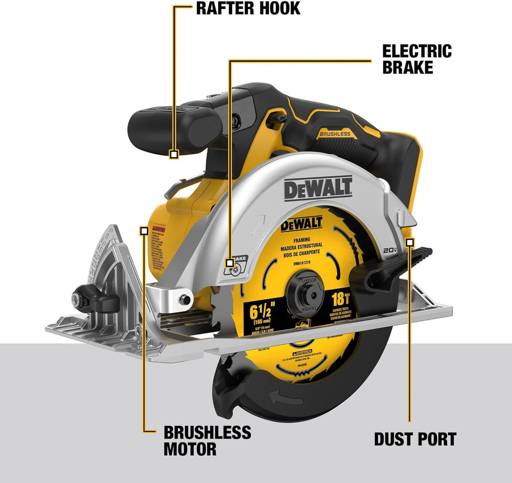 DEWALT 20V MAX 5Ah, Brushless 9 Power Tools with Battery, Charger, Drill, Impact Driver, Reciprocating Saw, Circular Saw, Oscillating Tool, Grinder, Orbit Sander, Impact Wrench, Flashlight (DCK921P1)