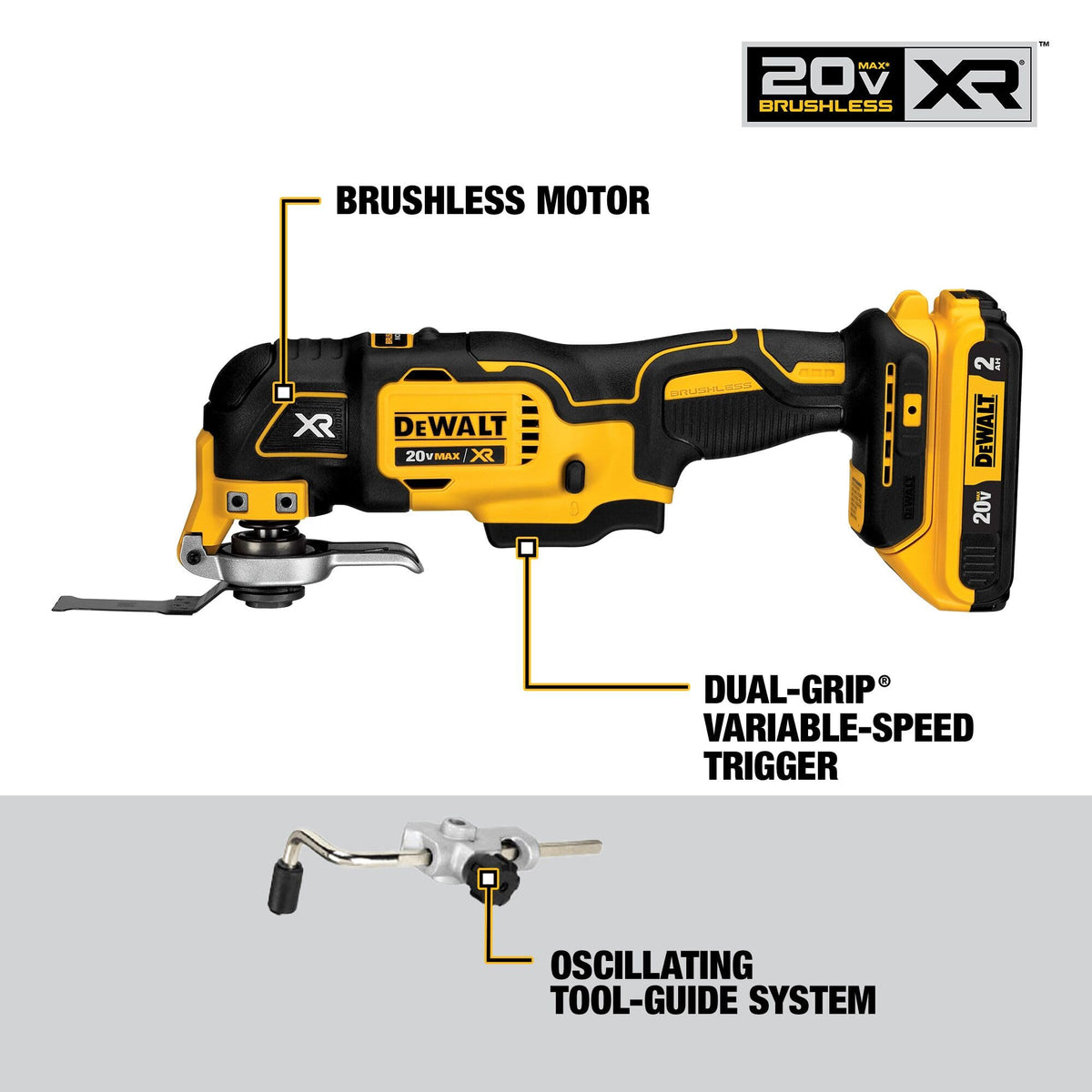 DEWALT 20V MAX 5Ah, Brushless 9 Power Tools with Battery, Charger, Drill, Impact Driver, Reciprocating Saw, Circular Saw, Oscillating Tool, Grinder, Orbit Sander, Impact Wrench, Flashlight (DCK921P1)