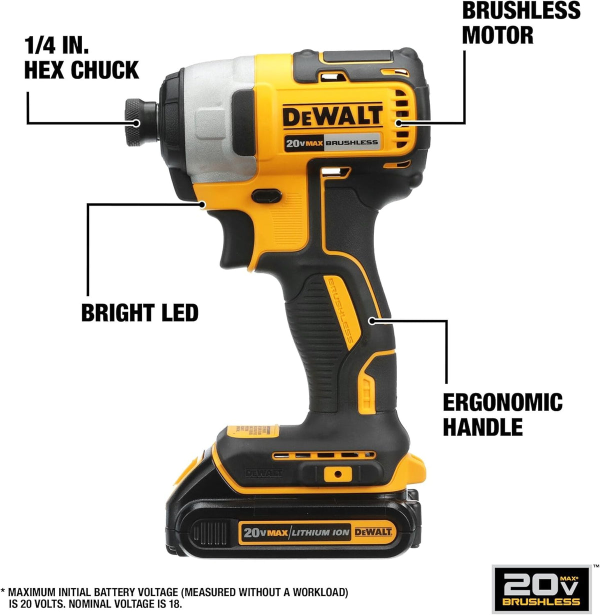 DEWALT 20V MAX 5Ah, Brushless 9 Power Tools with Battery, Charger, Drill, Impact Driver, Reciprocating Saw, Circular Saw, Oscillating Tool, Grinder, Orbit Sander, Impact Wrench, Flashlight (DCK921P1)