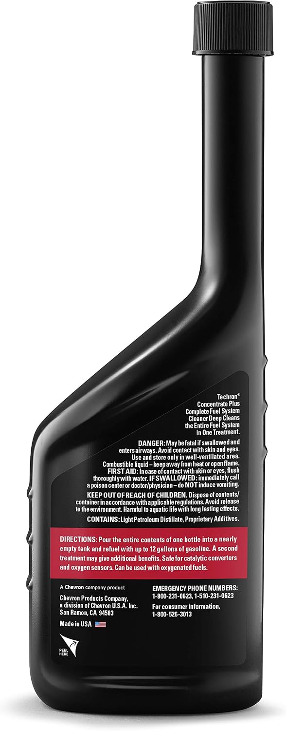 Chevron Techron Concentrate Plus Fuel System Cleaner, 12 oz, Pack of 1