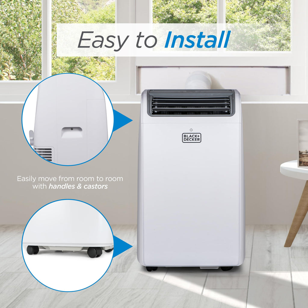 BLACK+DECKER Portable Air Conditioner, 10,000 BTU, BPACT10WT, White