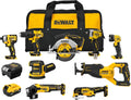 DEWALT 20V MAX 5Ah, Brushless 9 Power Tools with Battery, Charger, Drill, Impact Driver, Reciprocating Saw, Circular Saw, Oscillating Tool, Grinder, Orbit Sander, Impact Wrench, Flashlight (DCK921P1)