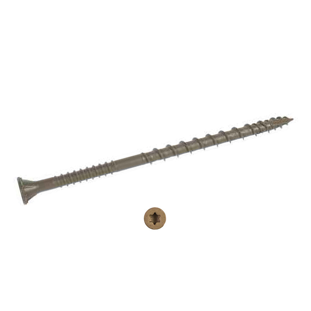 #10 x 3 Simpson Deck-Drive™ DSV WOOD Quik Guard® Coating Screw (T25 6-Lobe) Tan - Box (210)