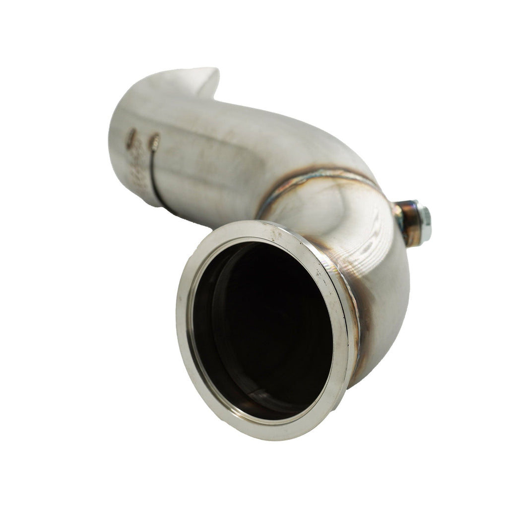 H Series Tear Drop Hood Exit Up Pipe Dump Tube For Top Mount Turbo Manifold Outlet
