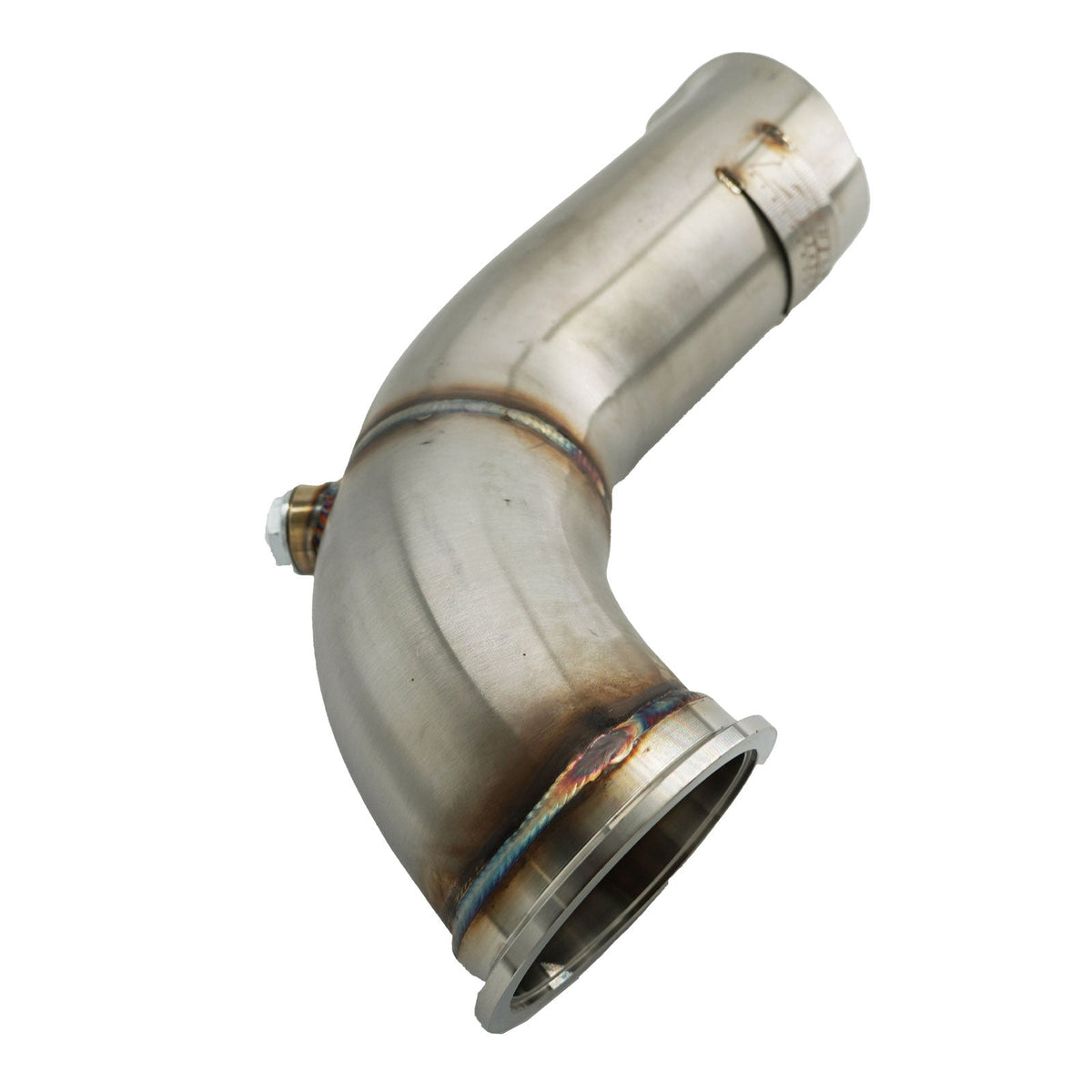 H Series Tear Drop Hood Exit Up Pipe Dump Tube For Top Mount Turbo Manifold Outlet