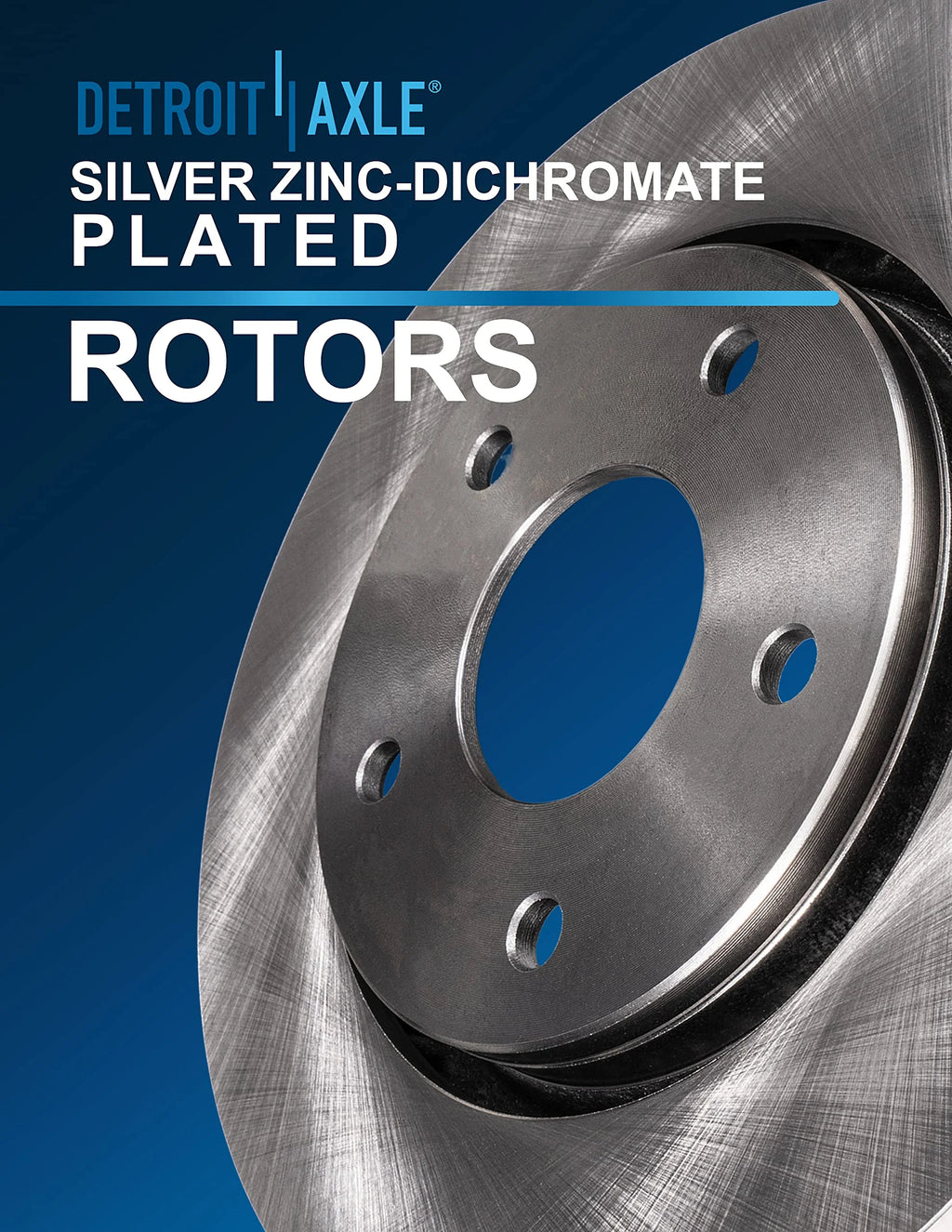 Detroit Axle - 13.6" (345mm) Front and 12.6" (320mm) Rear Disc Brake Rotors + Ceramic Brake Pads Replacement for Dodge Charger Challenger Magnum 300 - 8pc Set