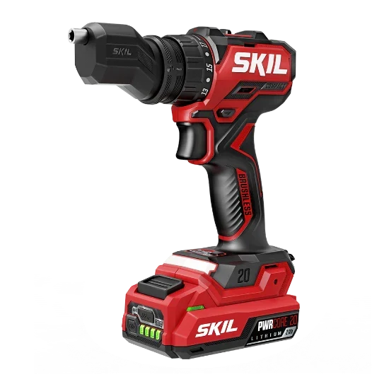 SKIL QD6293B-10 20V Installation Drill Kit with 4 Attachments, 20V 2.0Ah USB-C Battery and 45W PD Charger
