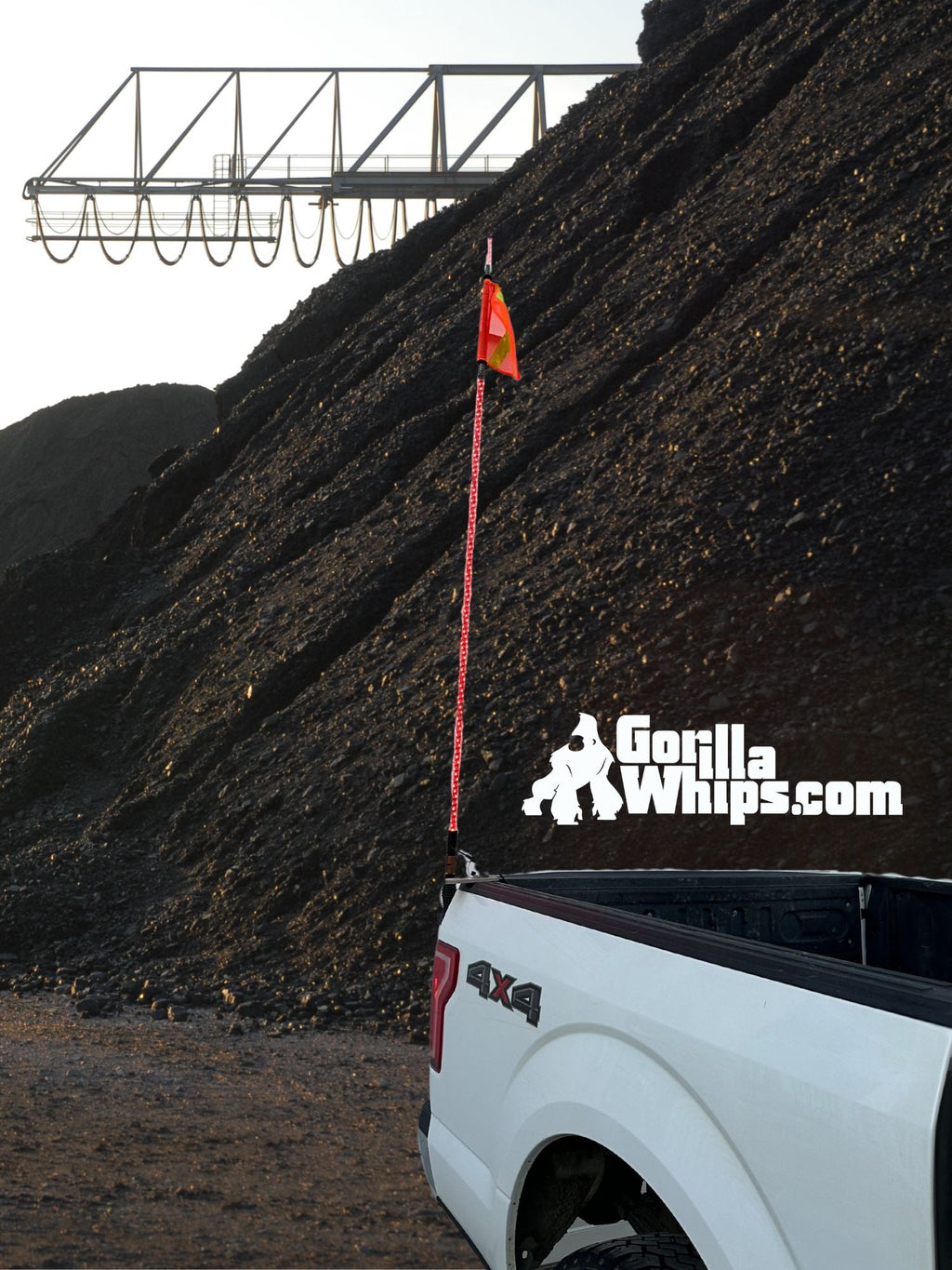 7' LED Whip Xtreme Mining Industrial Safety Single Whip